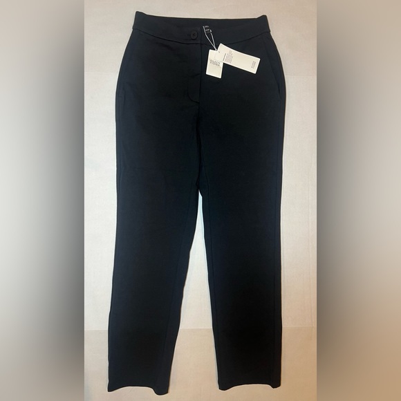 Eileen Fisher Black High Waisted Ankle Pant NWT Size PP 0-2 Cotton Lightweight - Picture 2 of 9